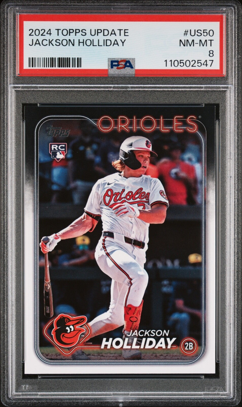 2024 Topps Update - #US50 Jackson Holliday (RC) PSA 8