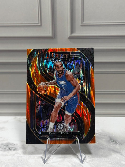 2024-25 Panini Select - Premiere Kawhi Leonard #105 Orange Flash Prizm