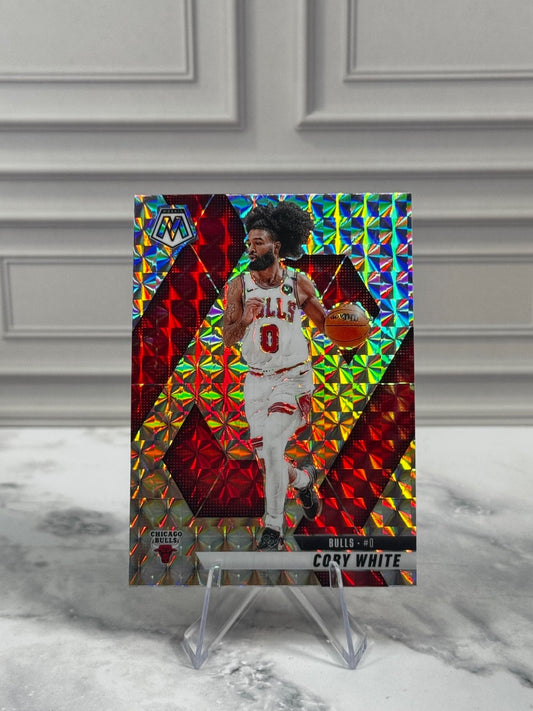 2019-20 Panini Mosaic - Rookies Coby White #211 Silver Prizm (RC)