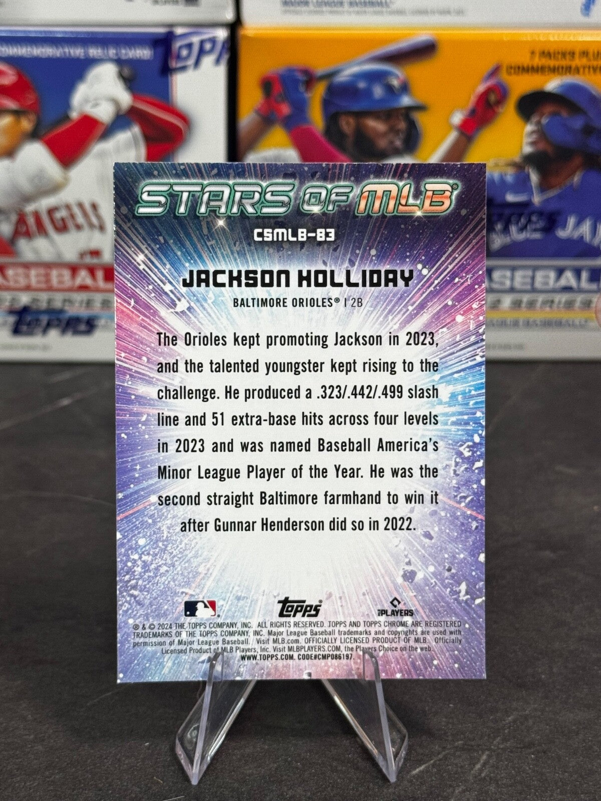 2024 Topps - Stars of MLB Chrome Jackson Holliday Rookie #CSMLB-83 (RC)