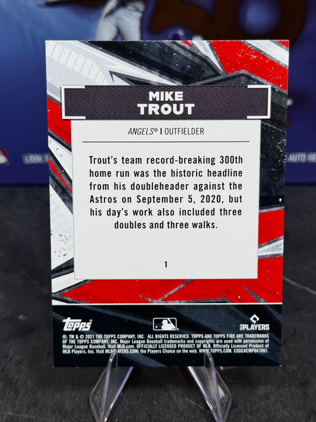 2021 Topps Fire - Mike Trout #1