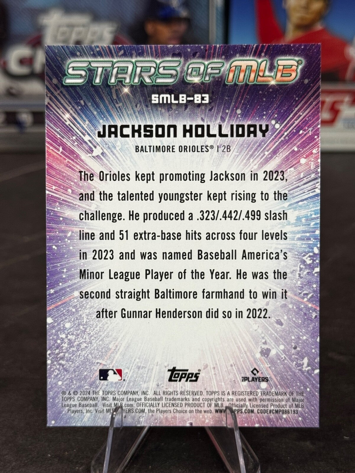 2024 Topps Update Series - Stars of MLB Jackson Holliday Rookie #SMLB-83 (RC)