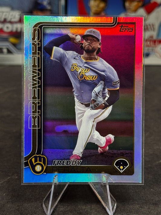 2025 Topps Series 1 - Freddy Peralta #61 Rainbow Foilboard