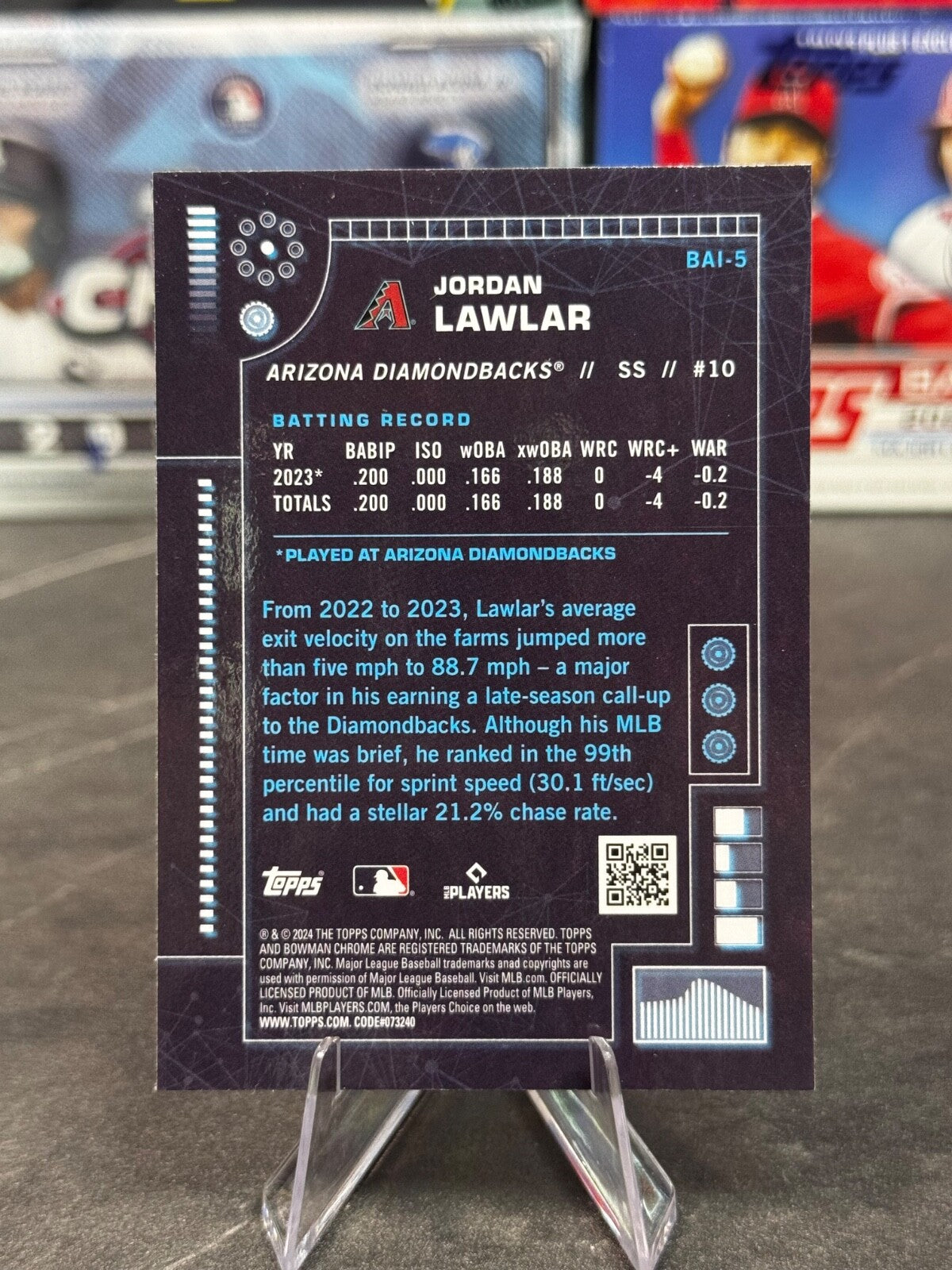 2024 Bowman - Bowman Ai Jordan Lawlar #BAI-5 (RC)