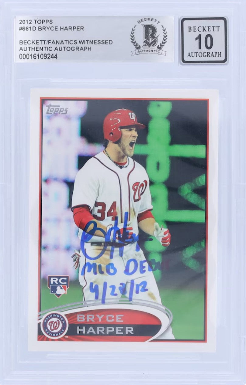 2012 Topps Series 2 - #661D Bryce Harper Rookie Auto "MLB Debut 4/28/12" (RC)