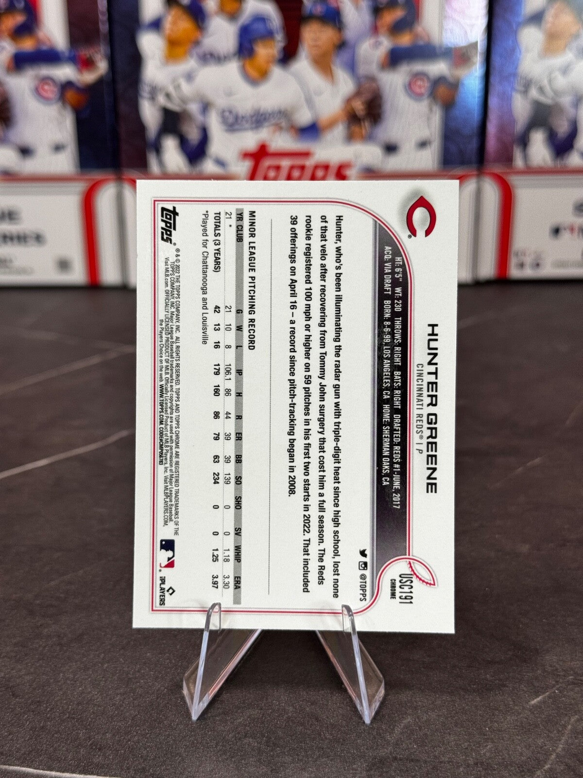 2022 Topps Chrome Update Series - Hunter Greene #USC191 (RC)