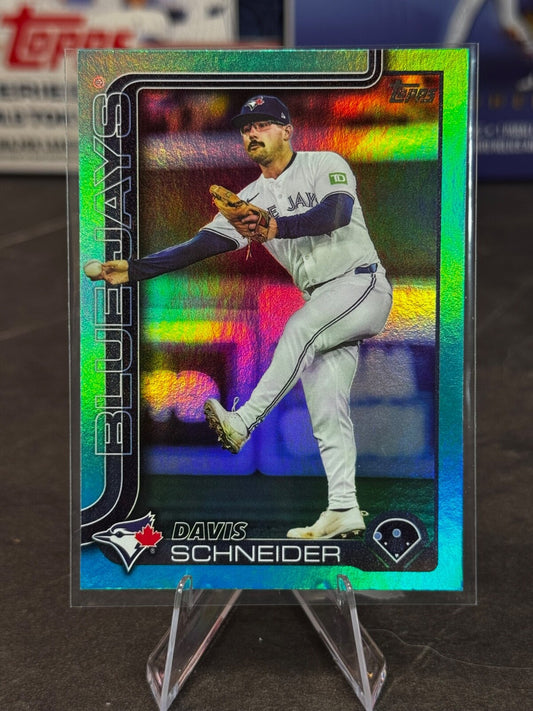 2025 Topps Series 1 - Davis Schneider #342 Aqua Refractor