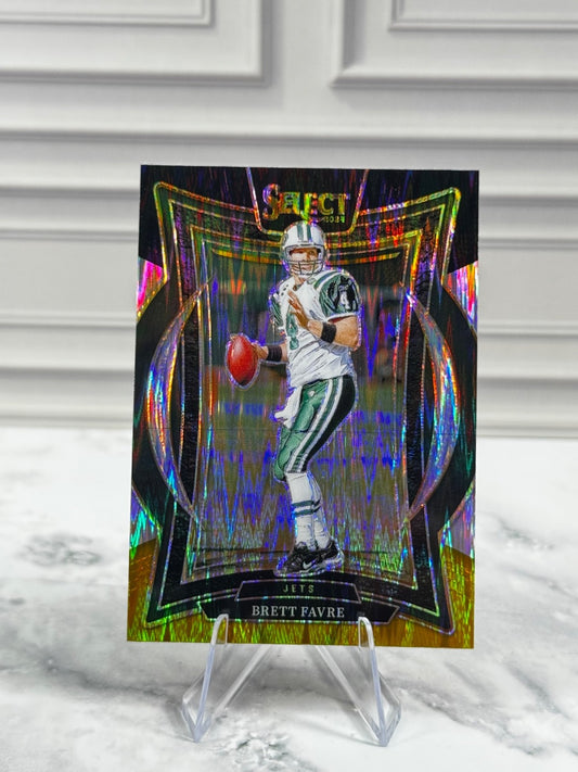 2024 Panini Select - Concourse Brett Favre #12 Green & Yellow Shock Prizm