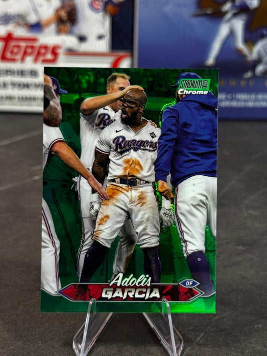 2024 Topps Stadium Club - Adolis Garcia #206 Green Chrome