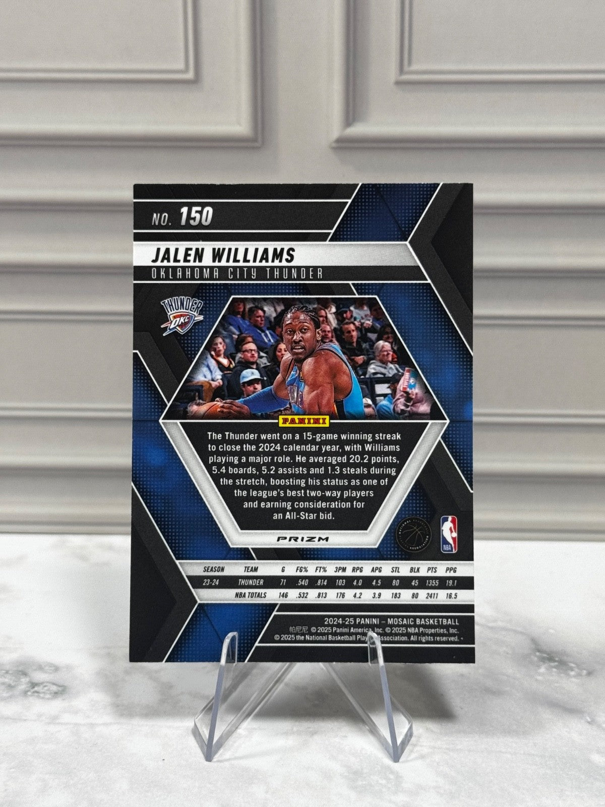 2024-25 Panini Mosaic - Jalen Williams #150 Mosaic Prizm
