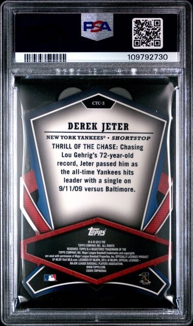 2013 Topps Cut to The Chase DEREK JETER PSA MINT 8 #CTC-3