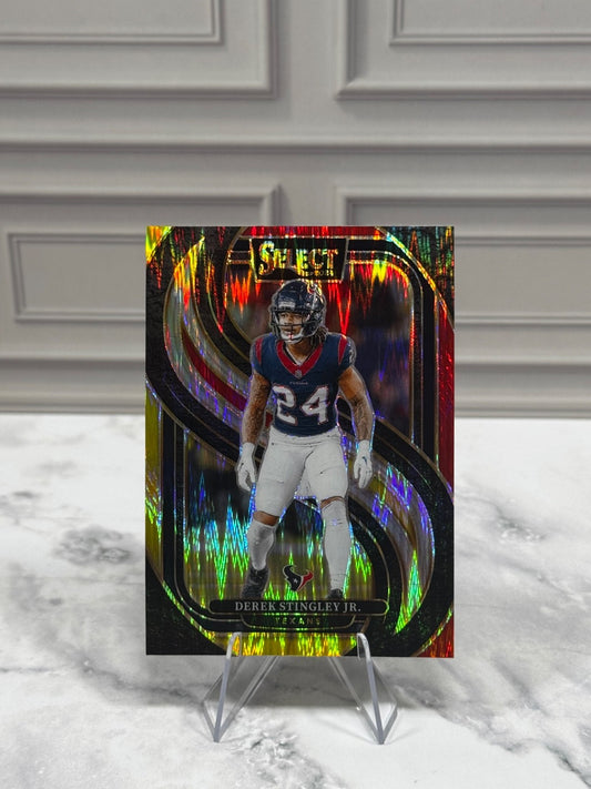 2024 Panini Select - Premier Level Derek Stingley Jr. #149 Red & Yellow Shock