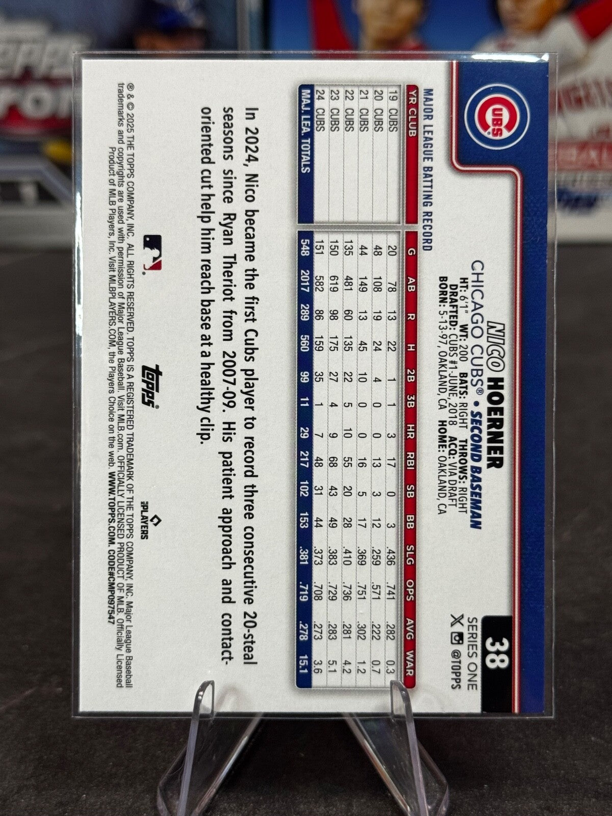 2025 Topps Series 1 - Nico Hoerner #38 Diamante Foil