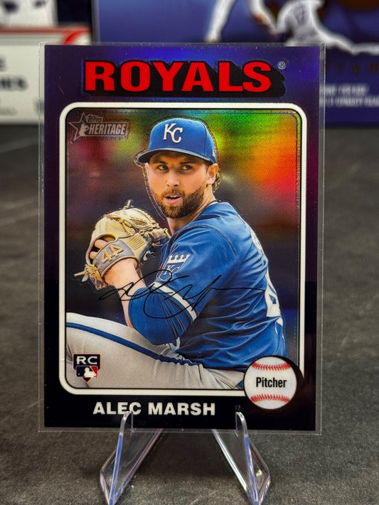 2024 Topps Series 1 - Alec Marsh #163 Purple Refractor (RC)