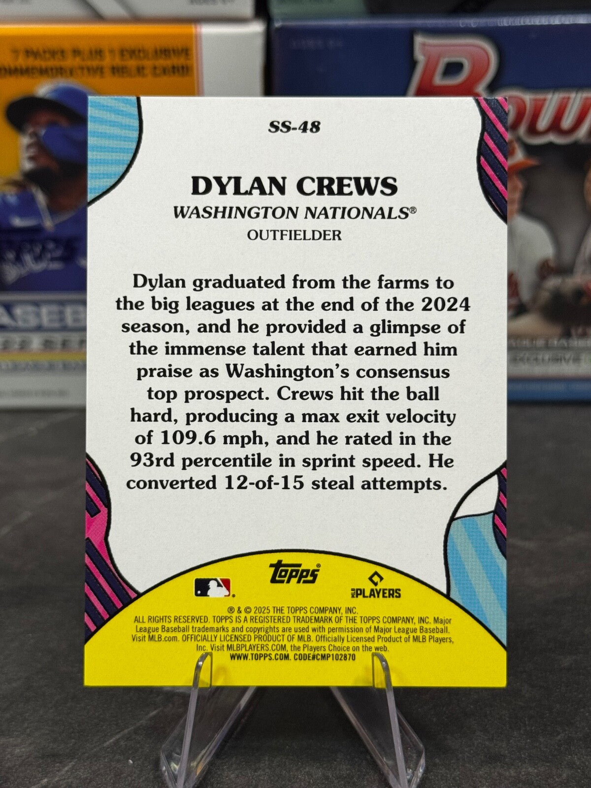 2025 Topps Series 2 - #SS-48 Dylan Crews (RC) Summer Superstars GREEN FOIL /99