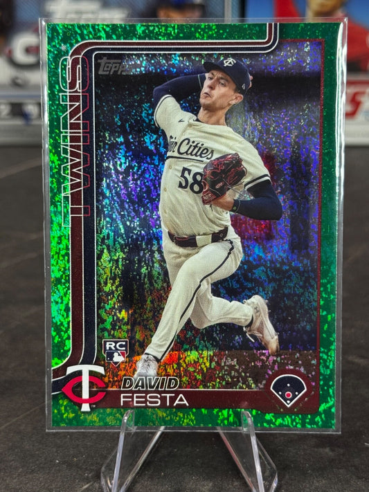 2025 Topps Series 1 - David Festa #178 Green Holo (RC) /99
