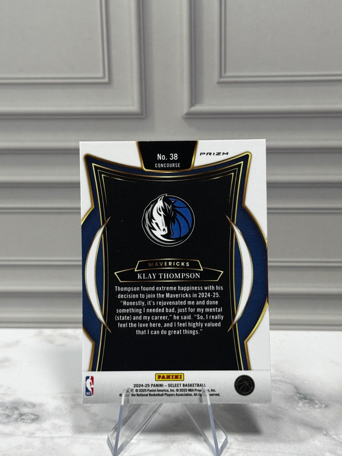 2024-25 Panini Select - Concourse Klay Thompson #38 Blue Prizm