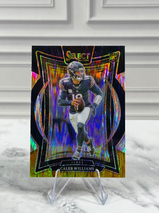 2024 Panini Select - Concourse Caleb Williams #25 Red & Yellow Shock Prizm (RC)