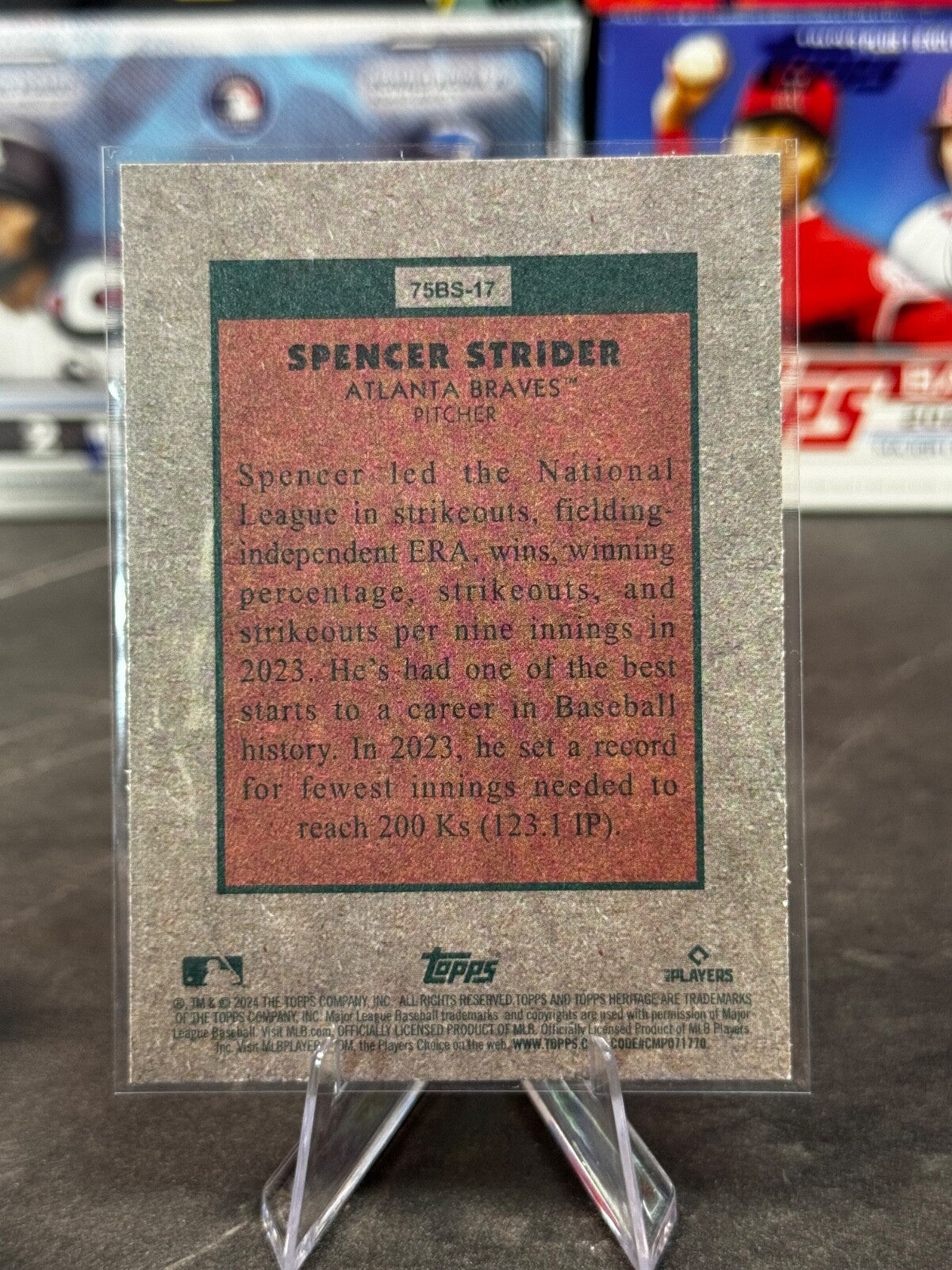2024 Topps Heritage - 1975 Baseball Sensations Spencer Strider #75BS-17