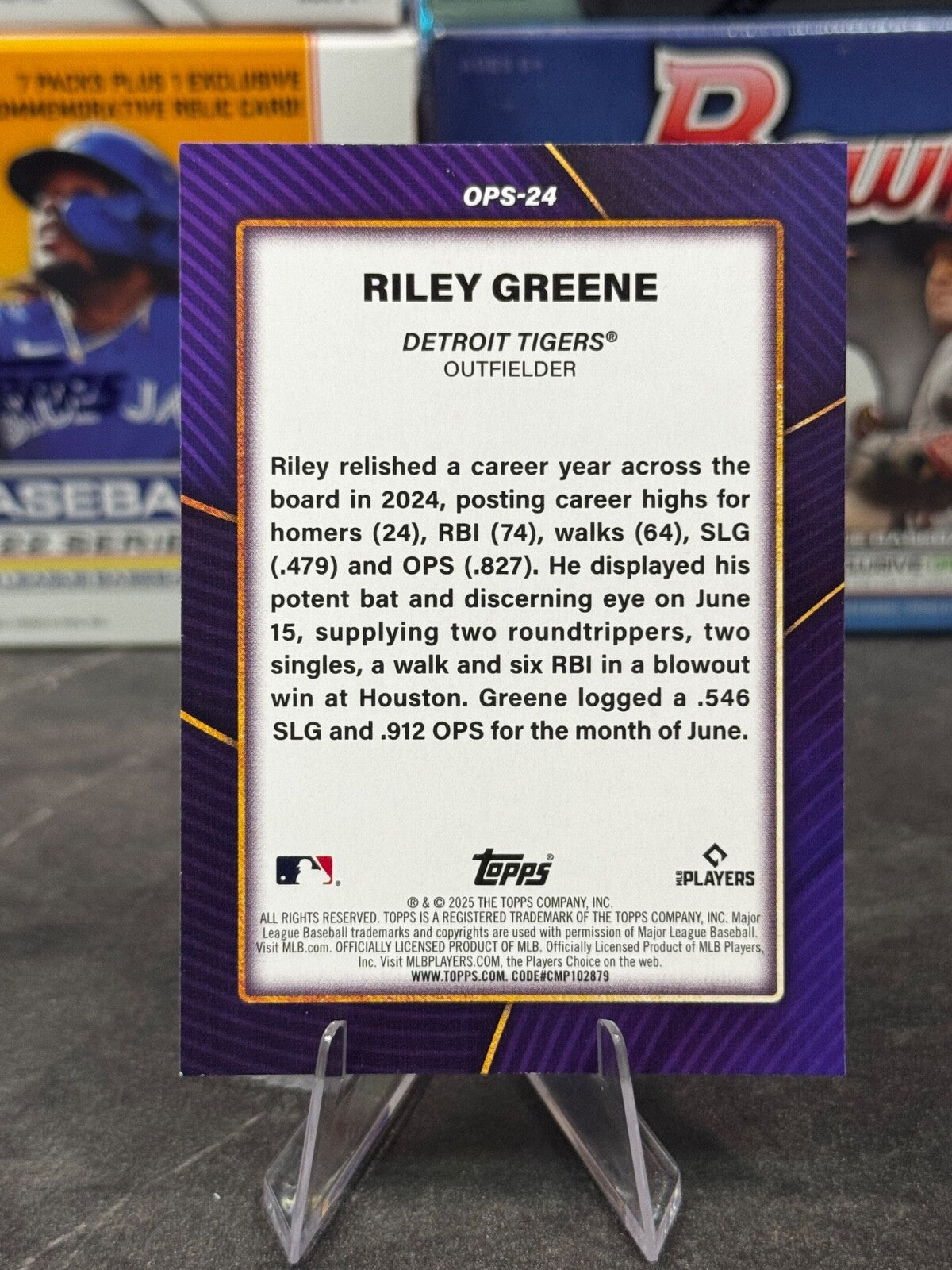 2025 Topps Series 2 - OPS Bests #OPS-24 Riley Greene