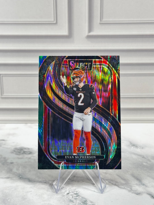 2024 Panini Select - Premier Level Evan McPherson #156 Green & Yellow Shock
