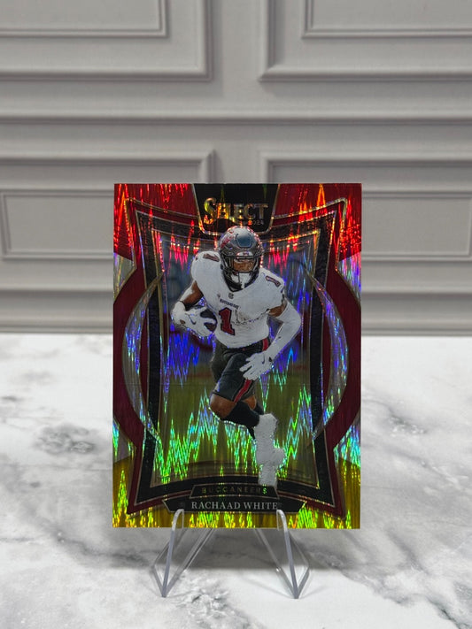2024 Panini Select - Concourse Rachaad White #88 Red & Yellow Shock Prizm
