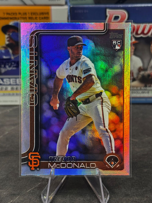 2025 Topps Series 2 - #357 Trevor McDonald ROOKIE (RC) Rainbow Foil GIANTS