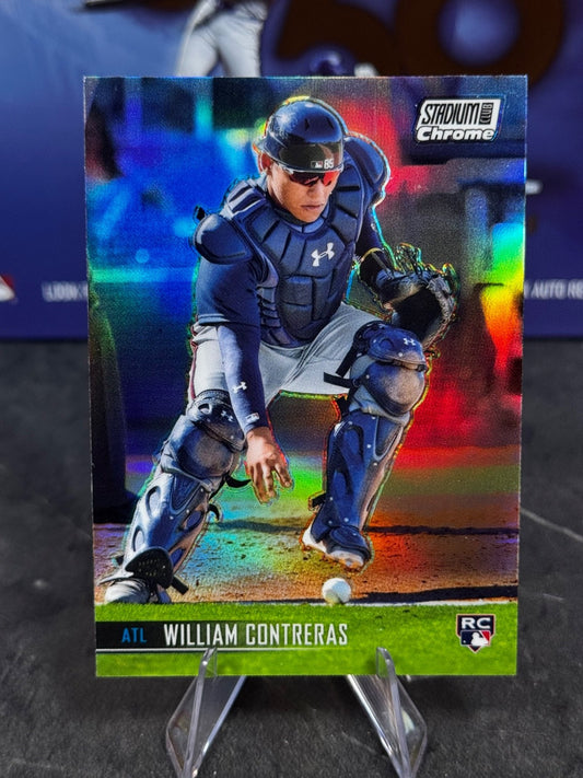 2021 Topps Stadium Club Chrome - William Contreras Rookie #229 Refractor (RC)