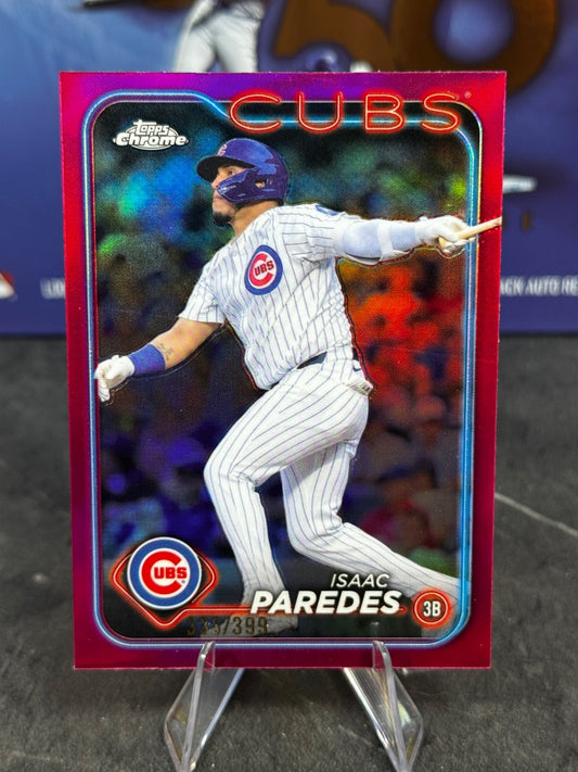 2024 Topps Chrome Update Series - Isaac Paredes #USC52 Magenta Refractor /399