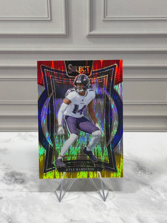 2024 Panini Select - Concourse Kyle Hamilton #78 Red & Yellow Shock Prizm