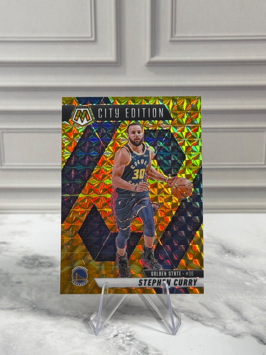 2024-25 Panini Mosaic - City Edition Stephen Curry #272 Reactive Yellow Prizm