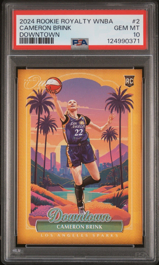2024 PANINI RC ROYALTY WNBA DOWNTOWN #2 CAMERON BRINK ROOKIE RC PSA 10