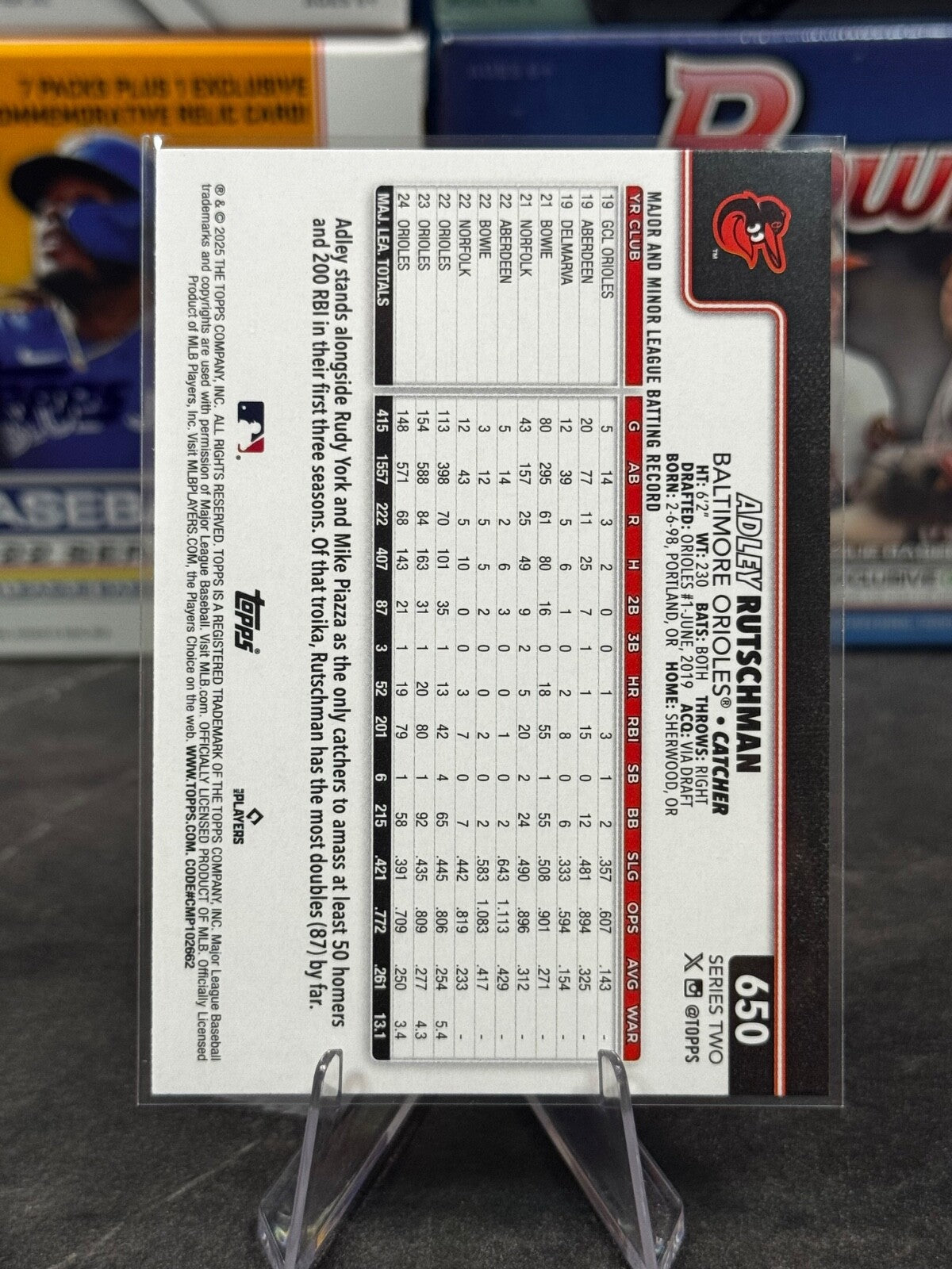 2025 Topps Series 2 - #650 Adley Rutschman Rainbow Foil
