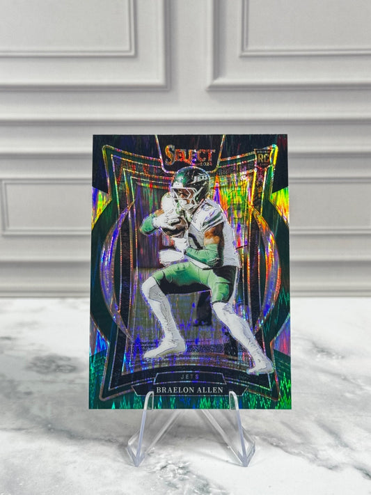 2024 Panini Select - Concourse Braelon Allen #10 Black & Green Shock Prizm (RC)