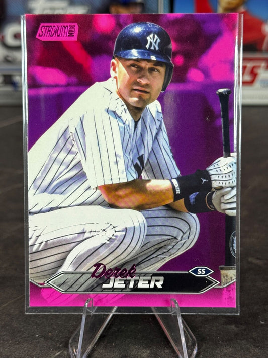 2024 Topps Stadium Club - Derek Jeter #187 Pink Foil