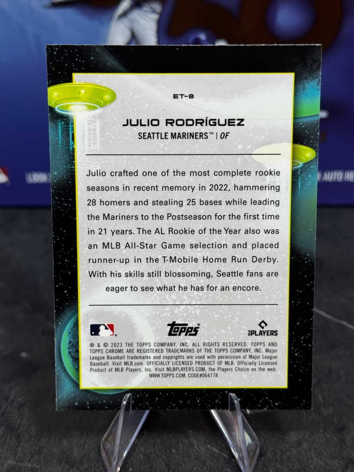 2023 Topps Cosmic Chrome - Extraterrestrial Talent Julio Rodriguez #ET-8