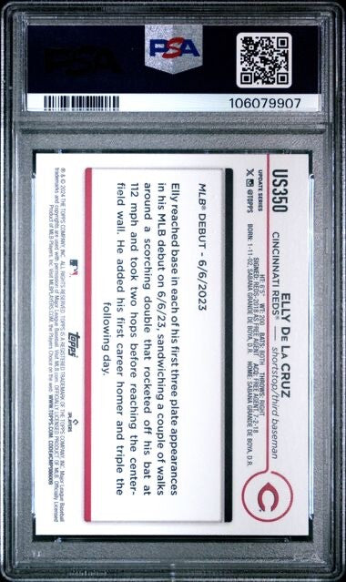 2024 Topps Update - #US350 Elly De La Cruz Rookie Debut PSA 9 (RC)
