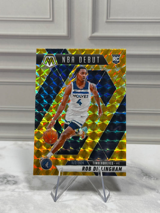 2024-25 Panini Mosaic - Rob Dillingham Rookie #270 Reactive Yellow Prizm (RC)