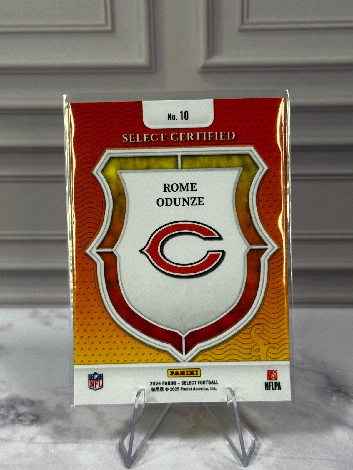2024 Panini Select - Select Certified Rookies Rome Odunze Rookie #10 (RC)