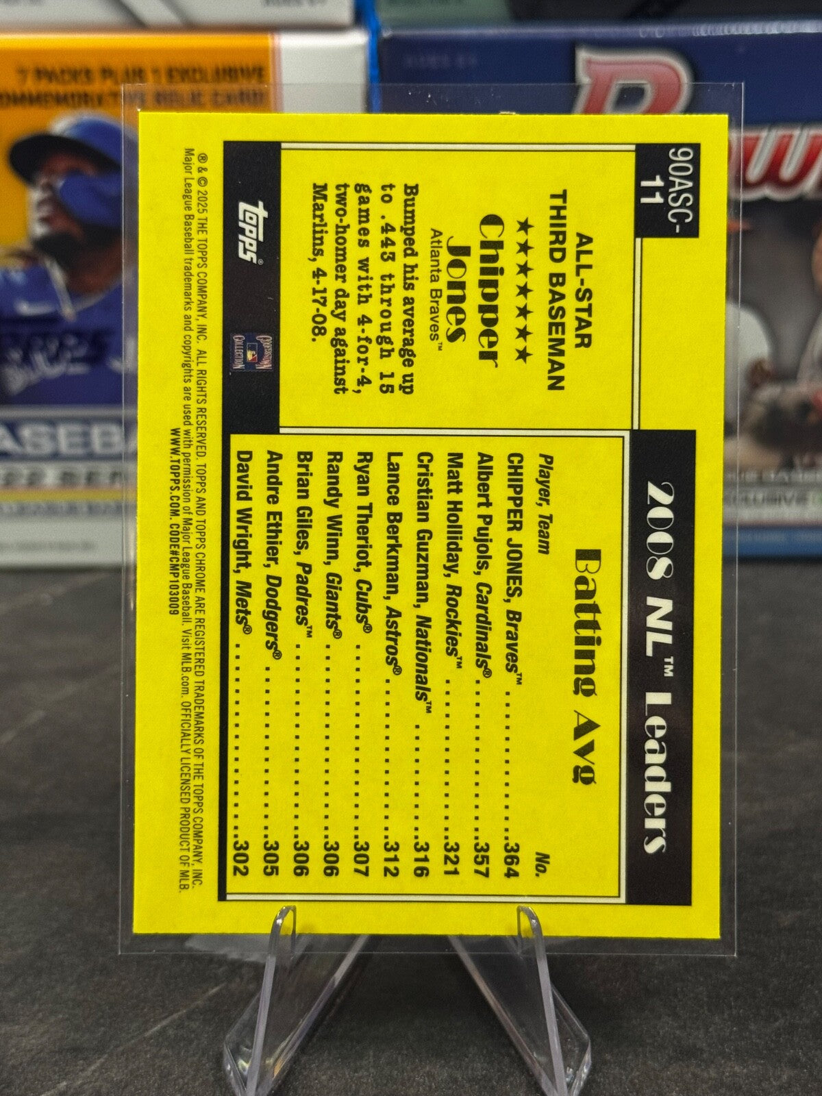 2025 Topps Series 2 - Topps All Stars #90ASC-11 CHIPPER JONES Mojo Refractor