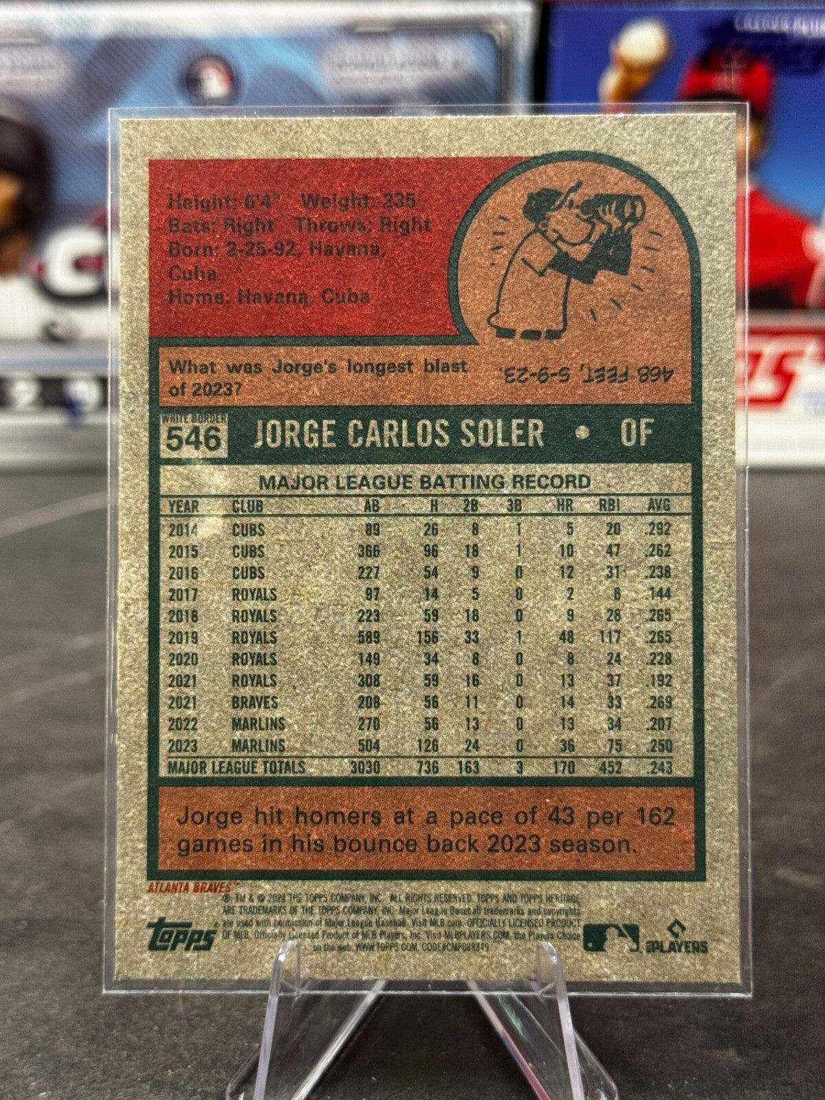 2024 Topps Heritage High Number - Jorge Soler #546 Green Border