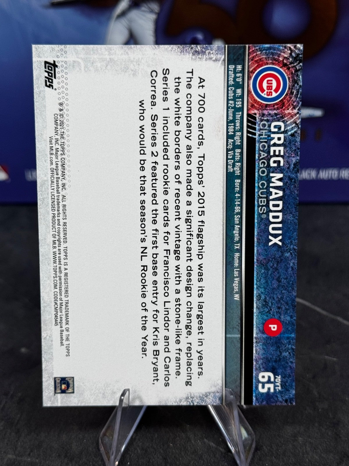 2021 Topps - 70 Years of Topps Baseball Series 2 Greg Maddux #70YT-65