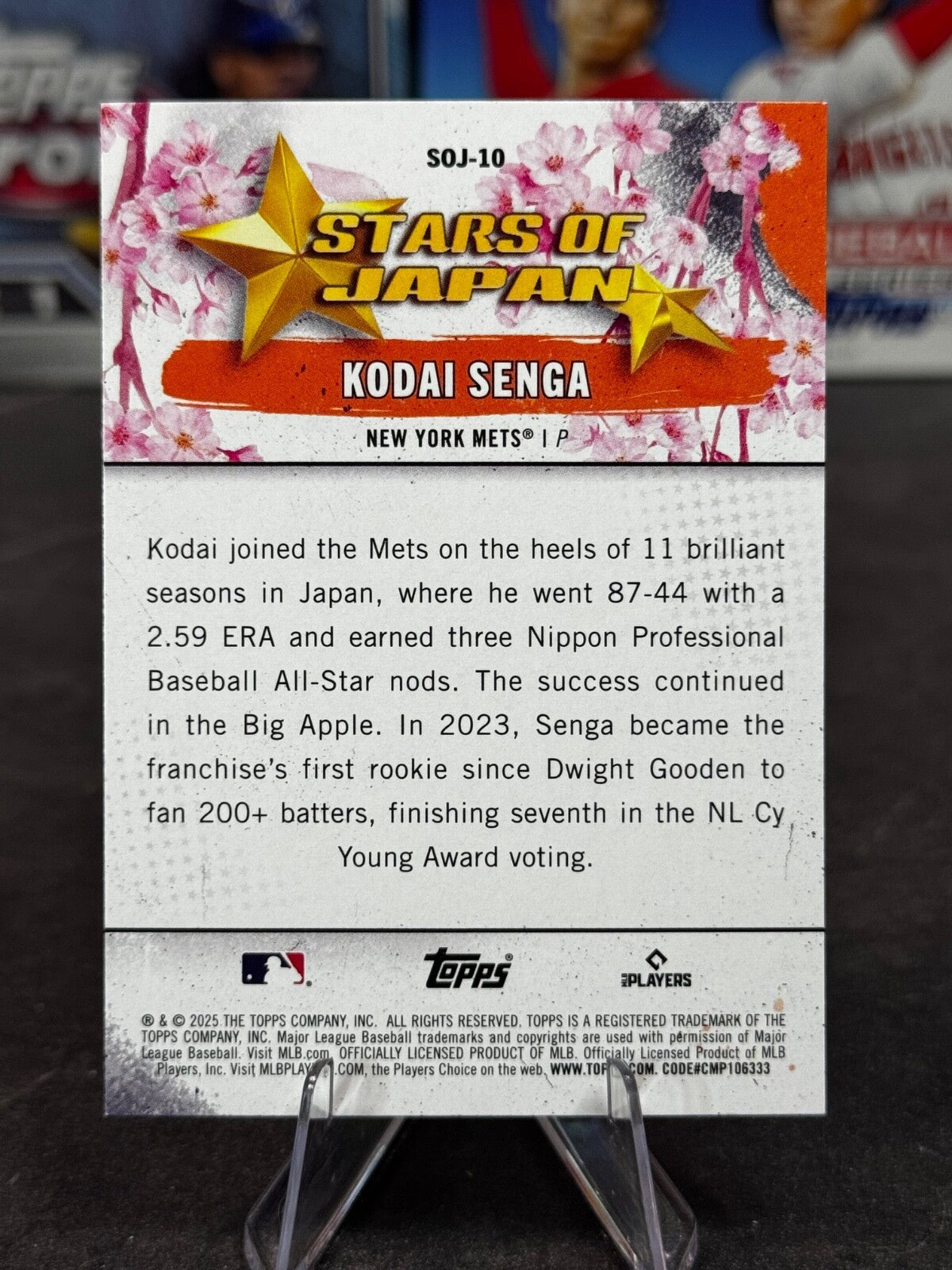 2025 Topps Series 1 Tokyo Series - Stars of Japan Kodai Senga #SOJ-10 Cubs