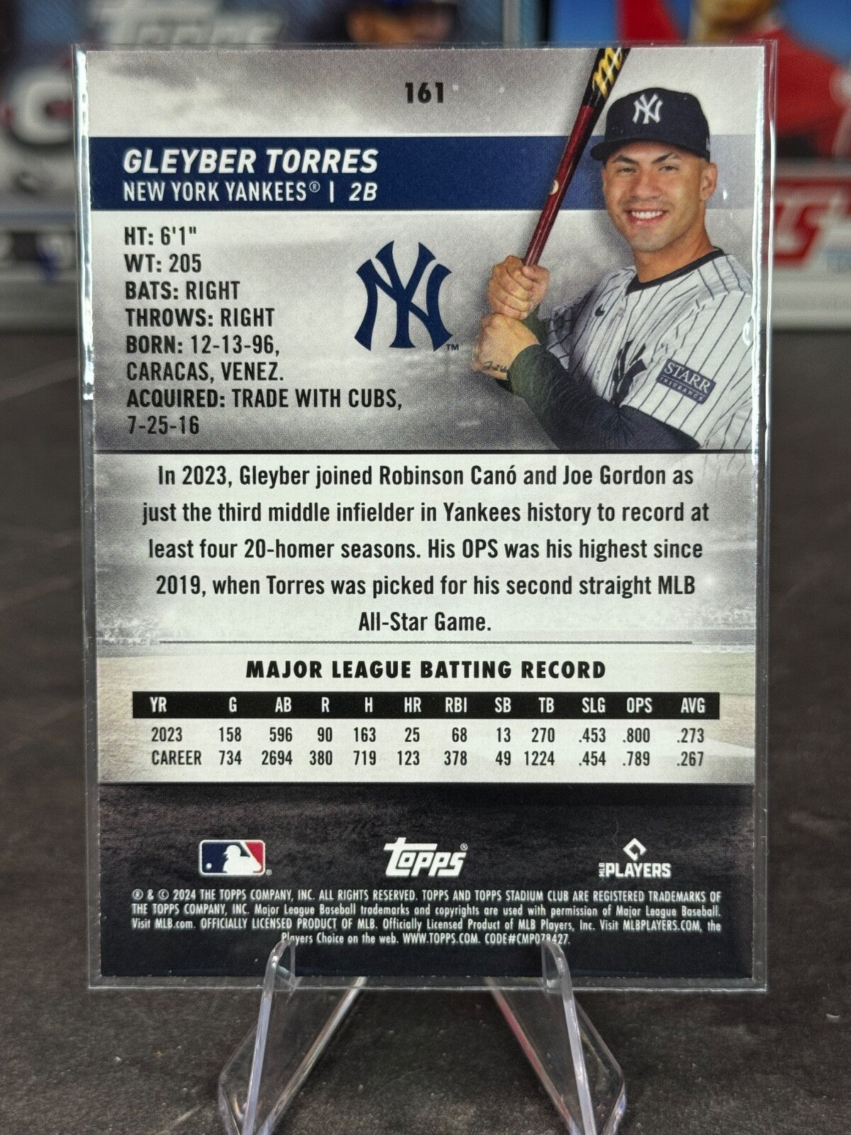 2024 Topps Stadium Club - Gleyber Torres #161 Red Foil