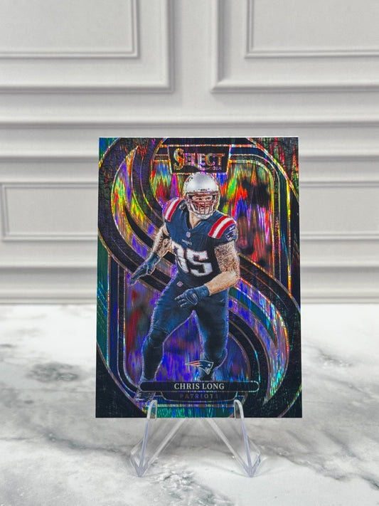 2024 Panini Select - Premier Level Chris Long #137 Green & Yellow Shock Prizm