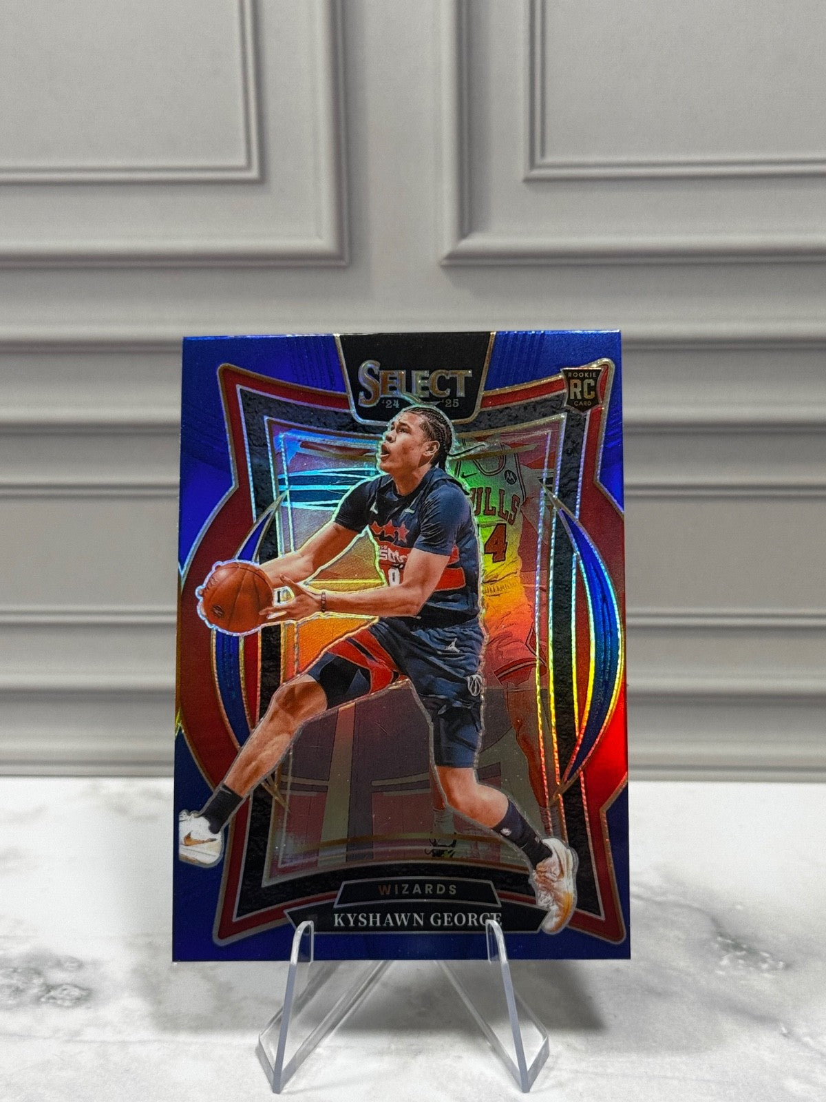 2024-25 Panini Select - Concourse Kyshawn George #85 Blue Prizm (RC)