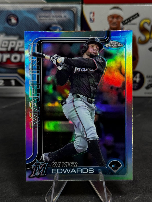 2025 Topps Chrome - #115 Xavier Edwards Refractor