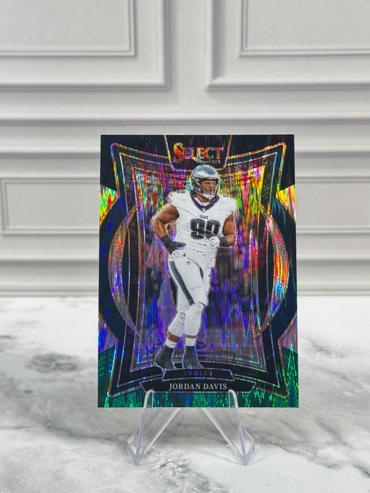 2024 Panini Select - Concourse Jordan Davis #72 Green & Yellow Shock Prizm