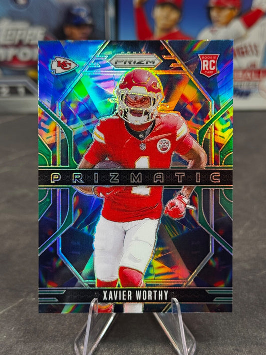 2024 Panini Prizm - Prizmatic Green Xavier Worthy #14 (RC)