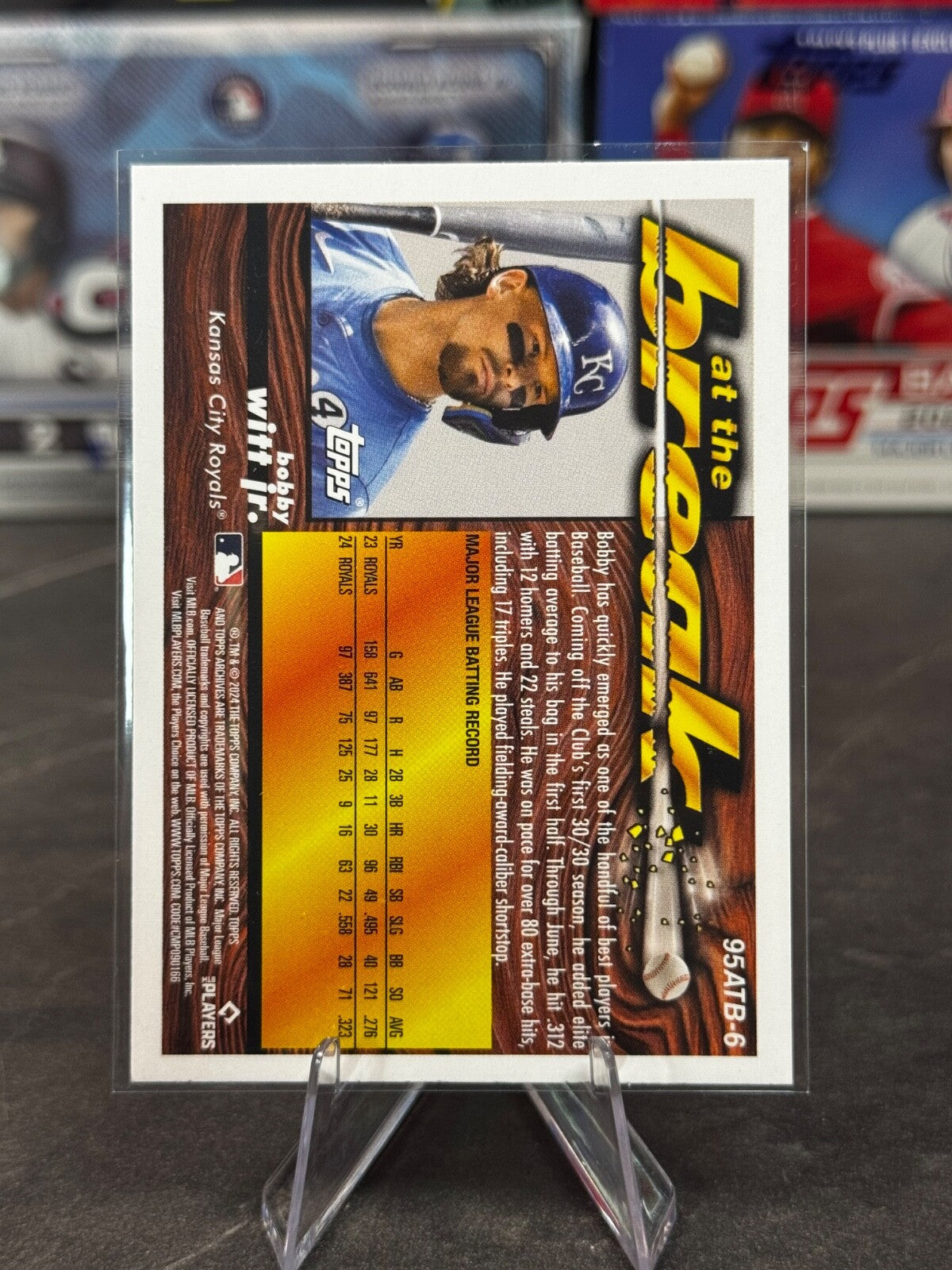 2024 Topps Archives - 1995 at the Break Bobby Witt Jr. #95ATB-6